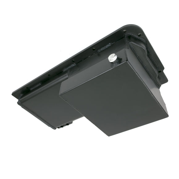 Top Street Performance Oil Pan - Fabricated Aluminum Front Sump 7-Quart - LS, Black