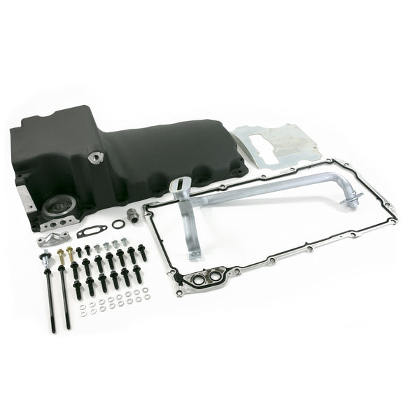 Top Street Performance Oil Pan - Cast Aluminum Retro-fit 5.5-Quart - LS, Black