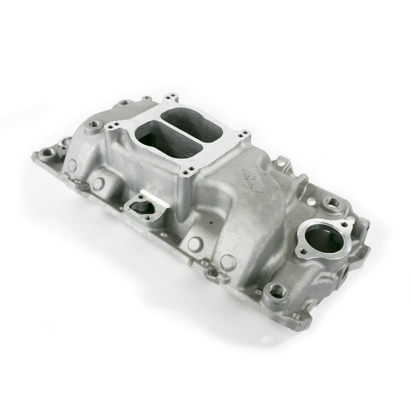 Top Street Performance Intake Manifold - Chevy Big Block Carb. Aluminum Dual Plane, Satin