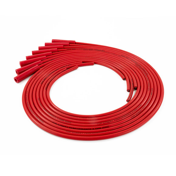 Top Street Performance Universal Ignition Wires - 8.5mm Red, Straight Plug Boots