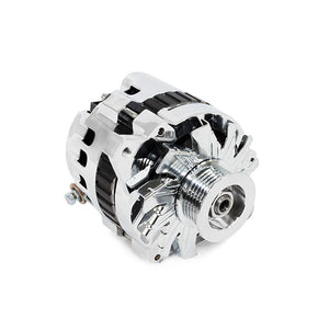 Top Street Performance Alternator - GM CS130 Serpentine Belt 110 Amps, Chrome