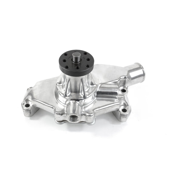 Top Street Performance Mechanical Water Pump - Aluminum, Polished - Chevrolet Small Block Short Neck