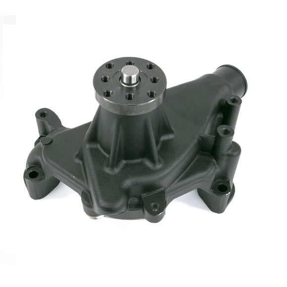 Top Street Performance Mechanical Water Pump - Aluminum, Black - Chevrolet Small Block Long Neck