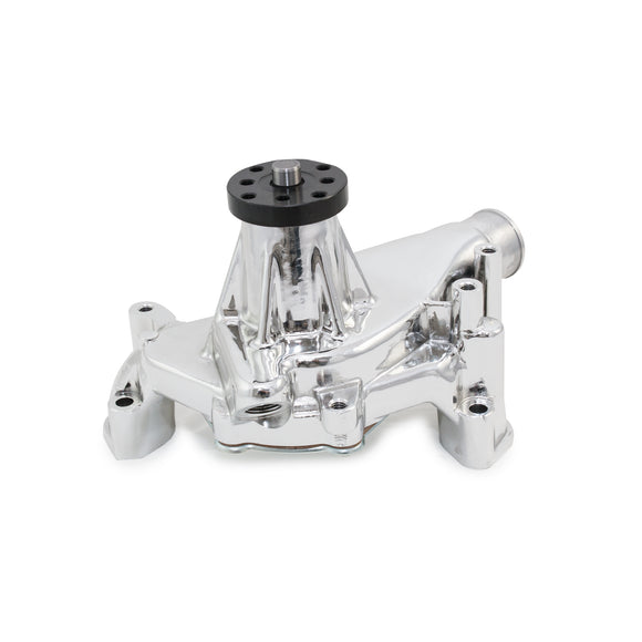 Top Street Performance Mechanical Water Pump - Aluminum, Chrome - Chevrolet Small Block Long Neck