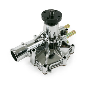 Top Street Performance Mechanical Water Pump - Aluminum, Chrome - Ford Small Block, Reverse