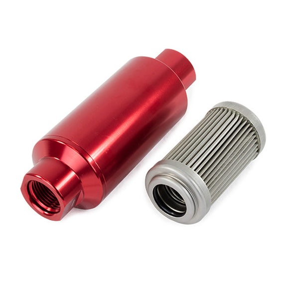 Top Street Performance Fuel Filter w/ 40 Micron Stainless Steel Element - Red