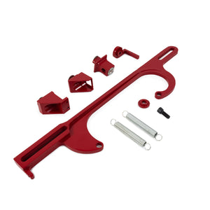 Top Street Performance Throttle Cable Bracket - Holley 4150/4160 Style 4 BBL - Red
