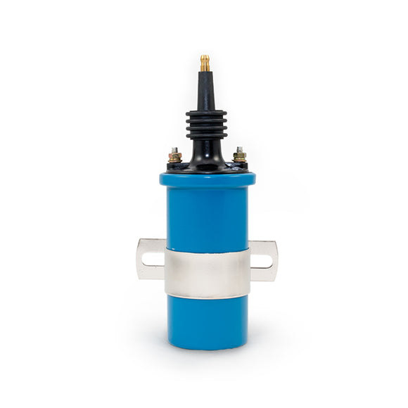 Top Street Performance Ignition Coil - Oil-Filled Canister Style, Male Socket, Blue