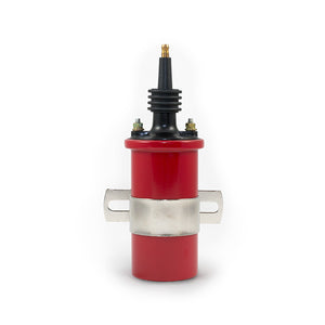 Top Street Performance Ignition Coil - Oil-Filled Canister Style, Male Socket, Red