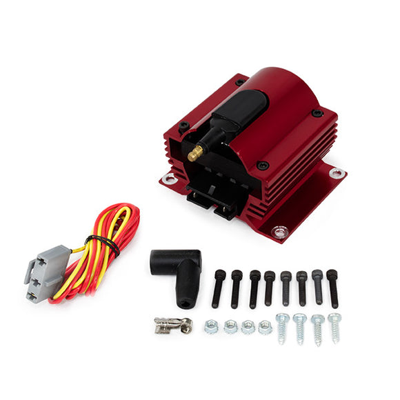 Top Street Performance Ignition Coil - Square E-Core External, Red