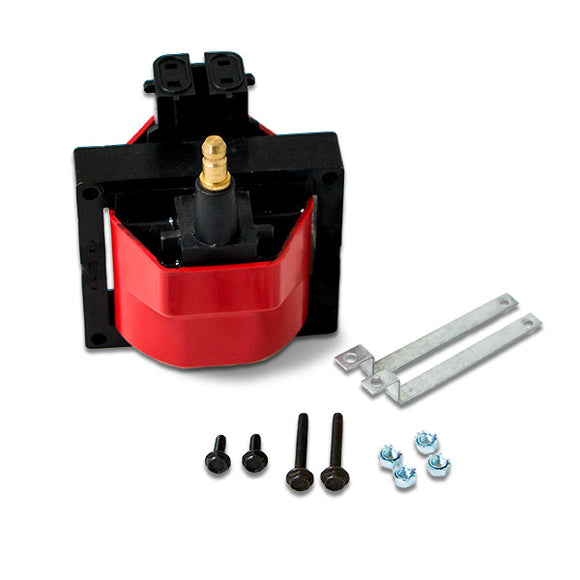 Top Street Performance Ignition Coil - 1984-1996 GM EFI Dual Connector, 48K, Red