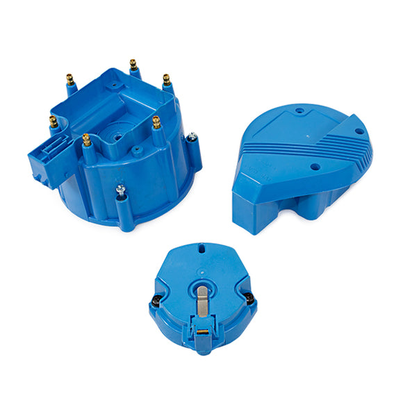 Top Street Performance HEI Distributor Super Cap and Rotor Kit - 6 Cylinder Male, Blue