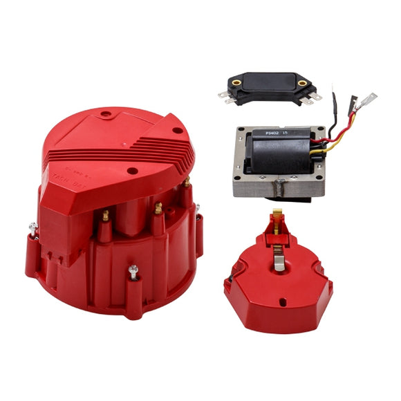 Top Street Performance HEI Distributor Super Cap Tune Up Kit - 8 Cylinder Male, Red