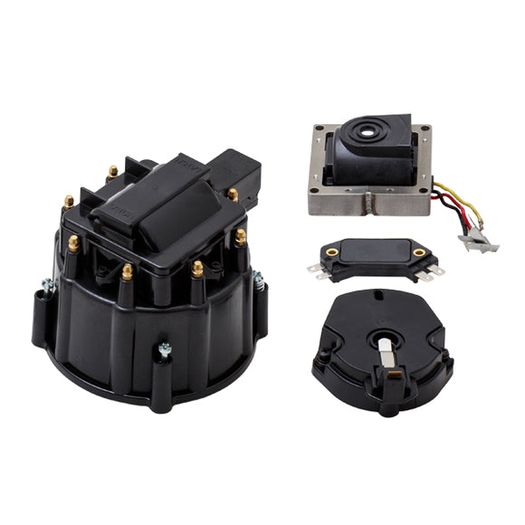 Top Street Performance HEI Distributor Standard Cap Tune Up Kit - 8 Cylinder Male, Black