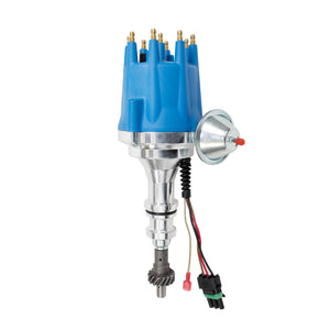 Top Street Performance Pro Series Ready to Run Distributor - Ford BB (370-460),351C,400,351M V8, Blue