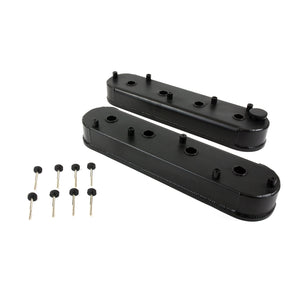 Top Street Performance Valve Covers - Fab. Alum., w Coil Mounts LSX, Black