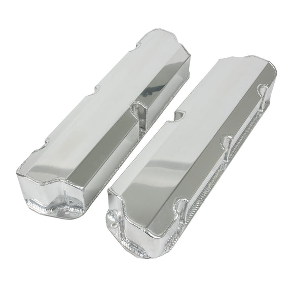 Top Street Performance Valve Covers - Fab. Alum., Short Bolt w/o Holes SBF, Clear Anodized