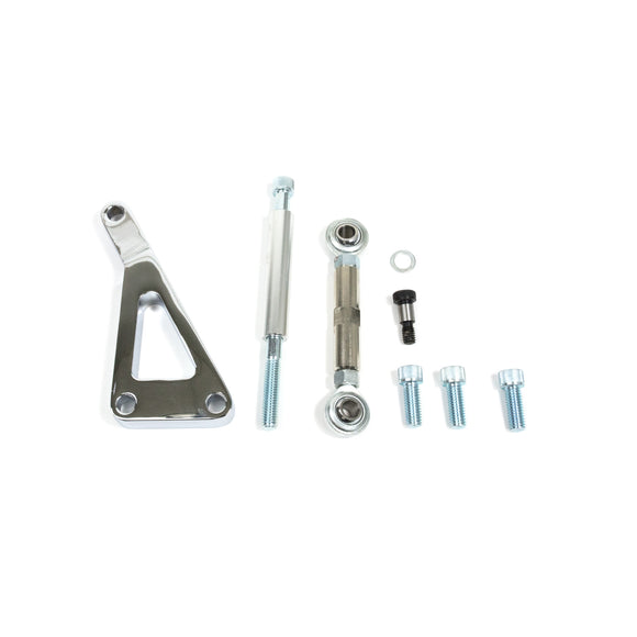 Top Street Performance Alternator 10SI Bracket - Aluminum SBC Long Water Pump - Chrome