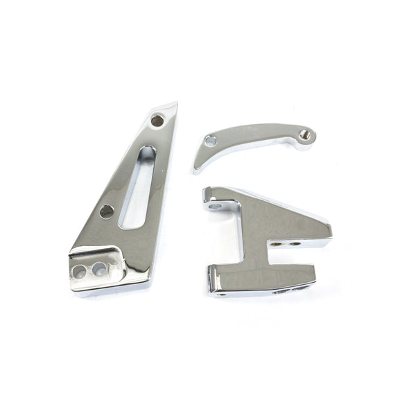 Top Street Performance Alternator 10SI Bracket - Aluminum SBC Short Water Pump - Chrome