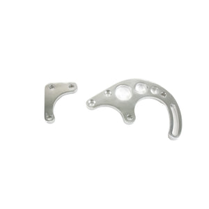 Top Street Performance Power Steering Saginaw Bracket - Aluminum SBC LWP 2-Piece, Polished