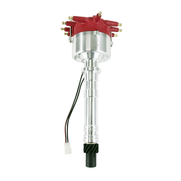 Top Street Performance Pro Series Pro Billet Low-Profile Distributor - Chevy V8, Red